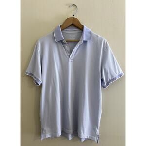 Light Purple Striped Preppy Golf Bonobos Polo Shirt Men's Medium